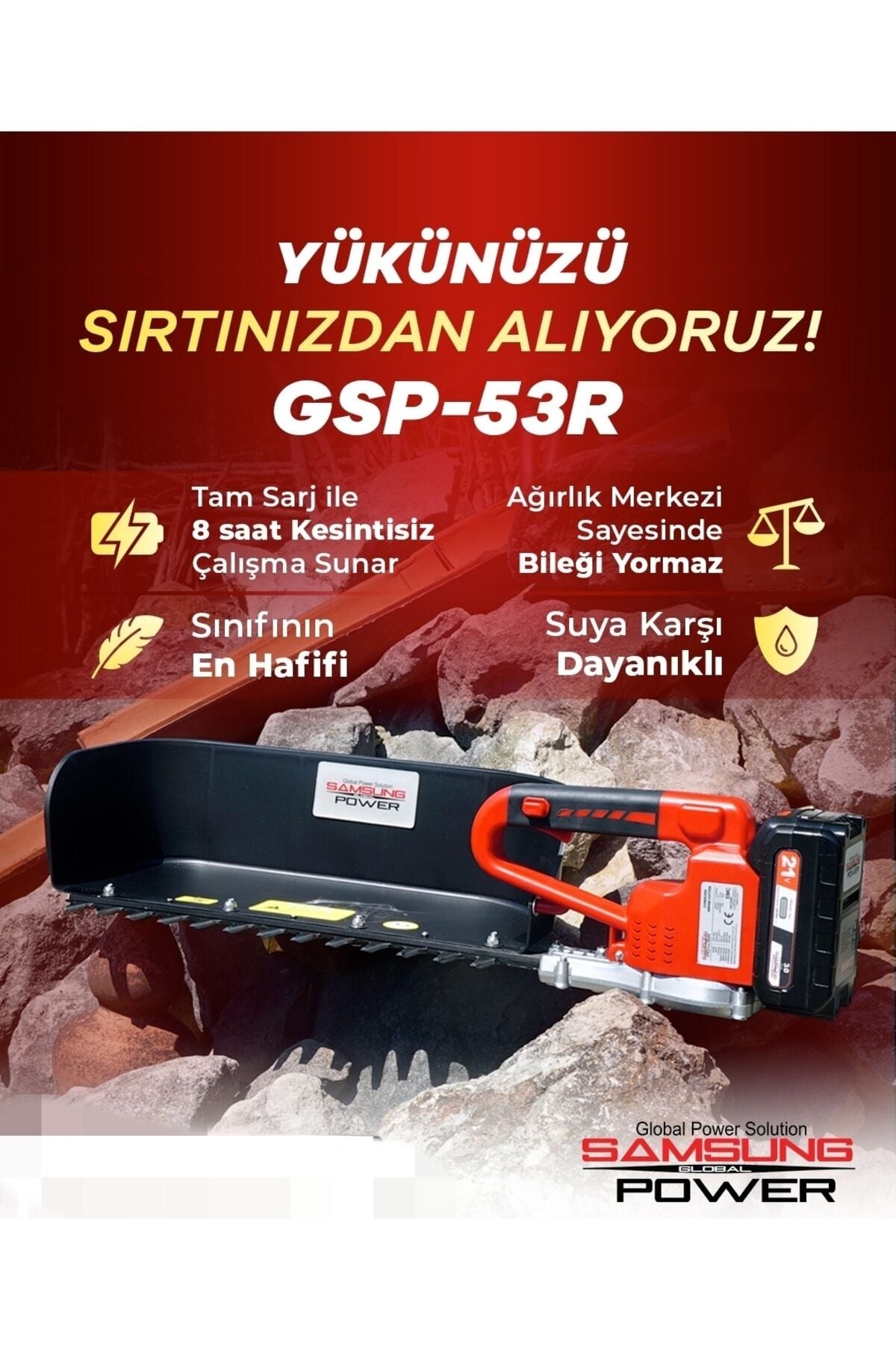 Samsung Power Samsun Power GSP-53R 4 Bataryalı Çay Toplama Makinesi