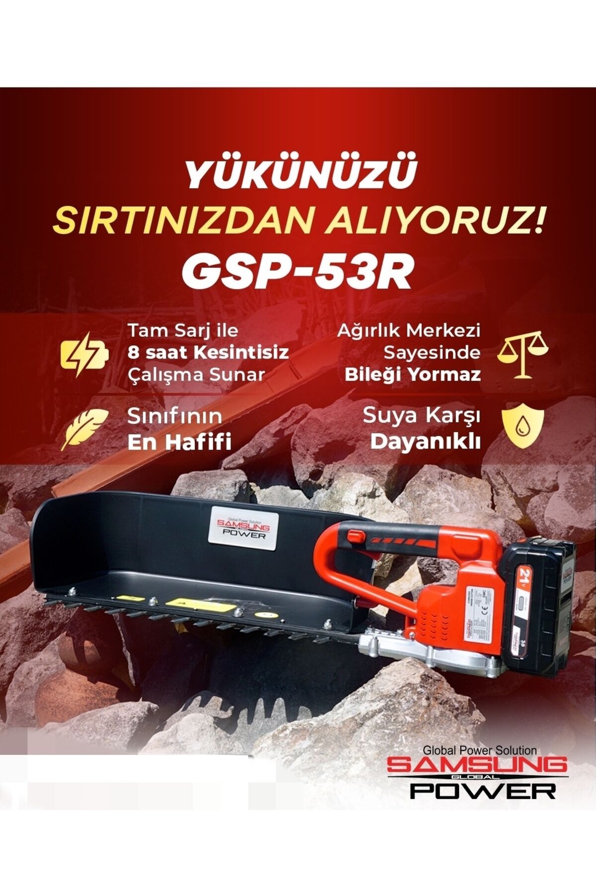 Samsung Power Samsun Power GSP-53R 4 Bataryalı Çay Toplama Makinesi