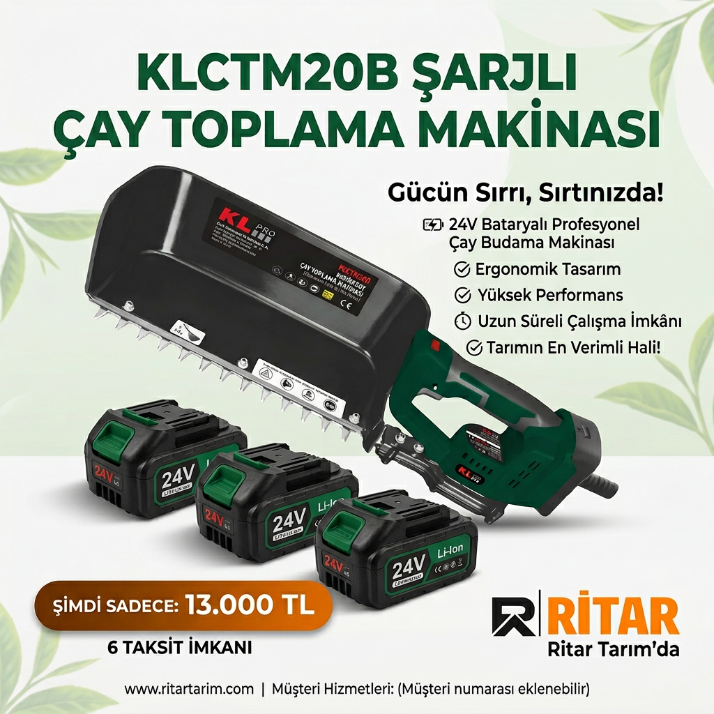 KL CTM20B Şarjlı Çay Toplama Makinası
